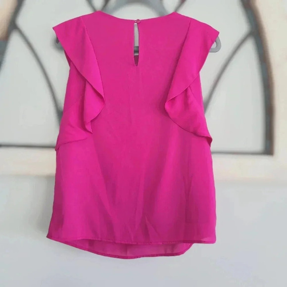Three07 Sleeveless Chiffon Flutter Blouse Size Small - Picture 2 of 3